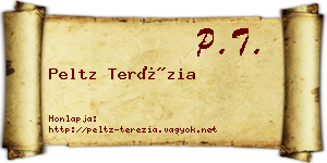 Peltz Terézia névjegykártya